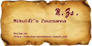 Mikulás Zsuzsanna névjegykártya